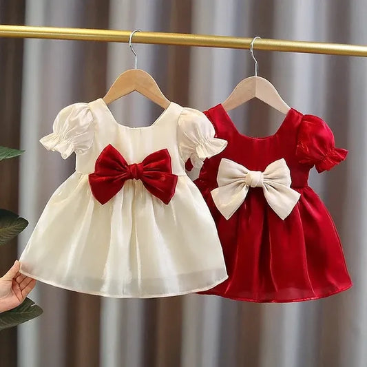 Trendy organza frock for baby girls