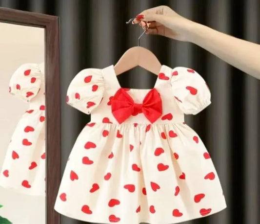 Baby heart print dress