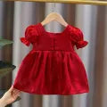 Trendy organza frock for baby girls