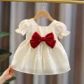 Trendy organza frock for baby girls